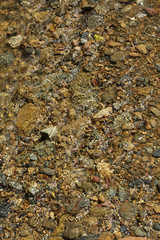 Water flowing on the rock land , waterfall.
