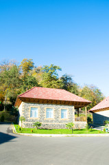 Mansion in the middle of mountain forest