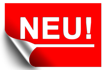 aufkleber neu rot