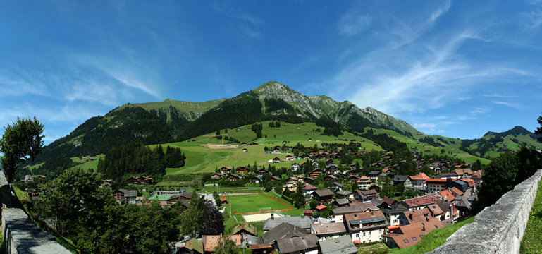 Panorama Chateau d'Oex, Switzerland