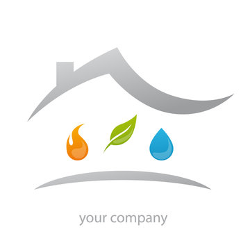 logo entreprise, &eacute;nergie, habitat