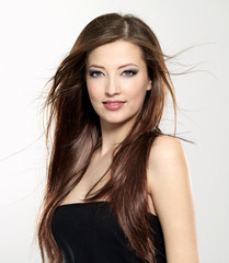 beautiful sexy woman with  long hair