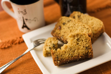 Slices of a cupcake.