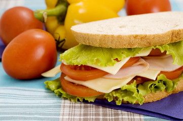 sandwich with ham