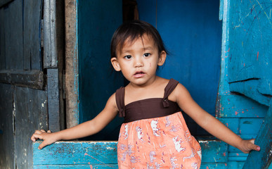 Young Asian girl living in poverty - Philippines