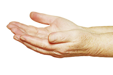 hands begging alms