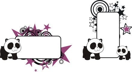 panda bear baby cartoon copyspace
