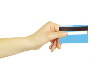 hand holding credit card