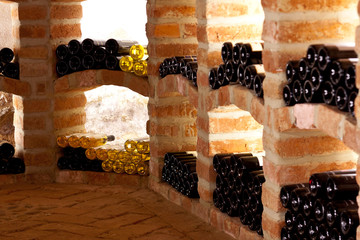 Weinlager aus Ziegelsteinen