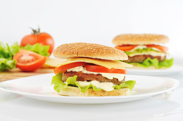 hamburger with cutlet