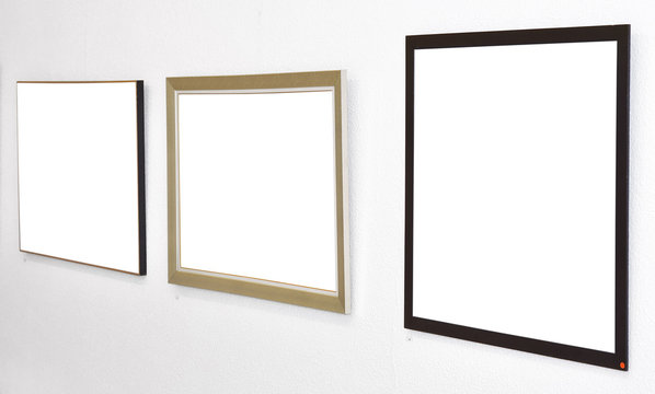 Gallery of blank canvases