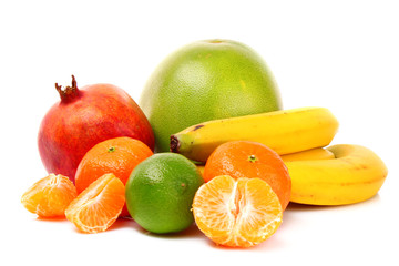 Fruits isolated on white