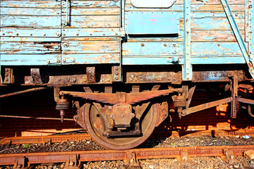 Old train close up