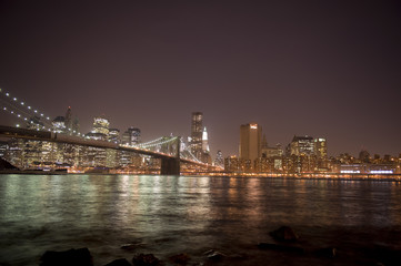 Fototapeta na wymiar Brooklyn Bridge, New York, NY