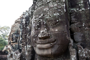 smiling face at Bayon temple, Cambodia