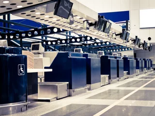 Printed roller blinds Airport Airport Check-in Counters