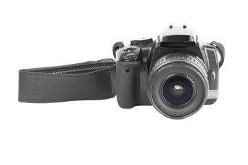 Photo camera with strap