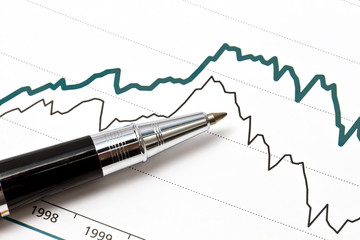 business graph, stock chart