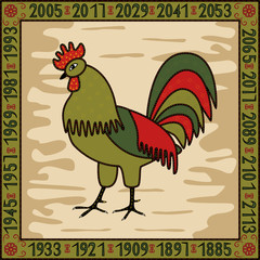 Cock - symbol of 2005, 2017 years