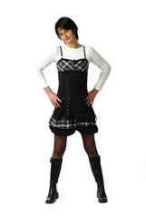 Fototapeta premium robe courte et bottes hautes