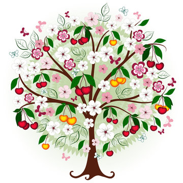 Decorative cherry tree