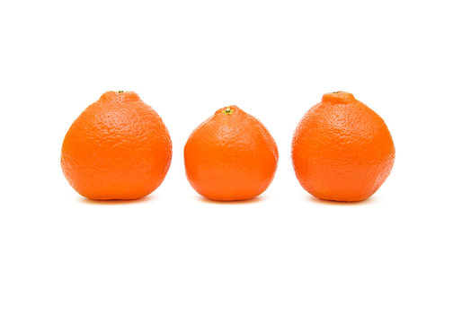 three large orange and white background.