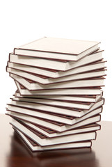 Stack of real books