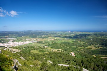 Fototapeta na wymiar Es Mercadall village and coastline