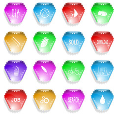 Vector set of stickers