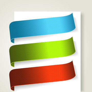 Set of colorful textile labels