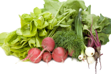 heap of new vegetables