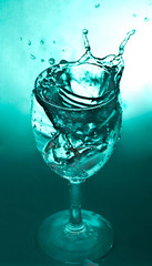glass with water splash