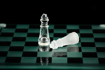 glass chessborad