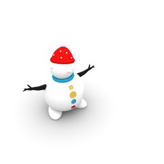 Snowman 3d Illustration
