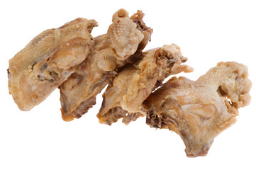 fried chicken on white background