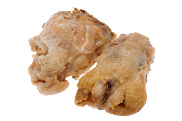 fried chicken on white close up