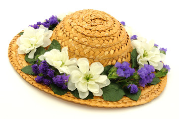 Hat with flowers