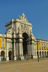 Fototapeta na wymiar Prace Trade Platz des Handels Lissabon, Portugalia (Lizbona)