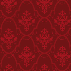 Rotes Barock Musterornament