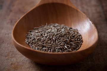 Spoon with cumin seed