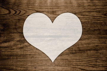 Herz Holz  Liebe Hintergrund braun