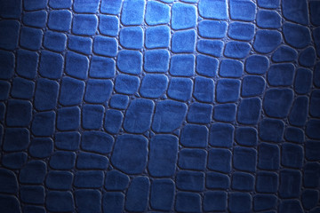 Blue  leather imitation texture .