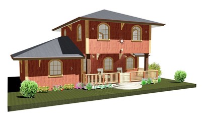 Chalet Baita di Montagna-Mountain Chalet-3d