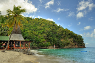 Fototapeta na wymiar Saint Lucia (Karaiby) - Plaża Anse Chastanet