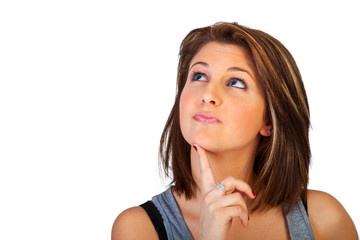 femme qui réfléchit
