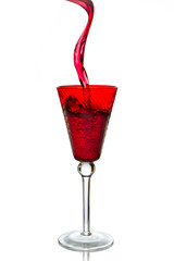 pouring red wine