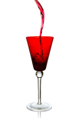 pouring red wine