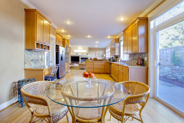Dining room with kitchen