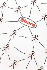 Naklejka premium Social Network