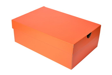 Orange box isolated on white